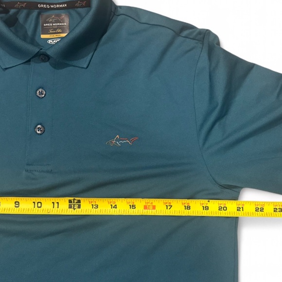 Men’s Greg Norman Collection Teal Golf Polo Shirt Size Small - Picture 4 of 5